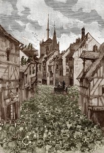 Affair of the Possessed of Loudun (Demons of Loudun) circa 1630: Hunt for Witches, the French Priest Urbain Grandier (1590-1634) who Allegedly Made a Pact with the Devil and Accused of Bewitching Nuns, is Burnt on the Stake