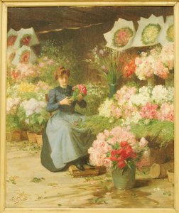 Flower Seller in front of the Madeleine Church