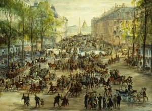 A Busy Boulevard, 1877