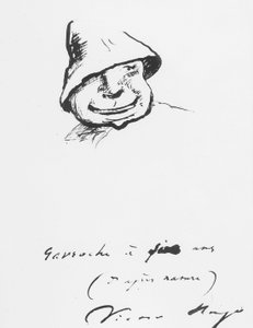 Gavroche at five years, drawing by Victor Hugo