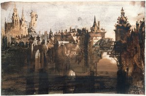Town with a Broken Bridge by Victor Hugo