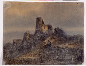 View of the Ruins of the Castle of Arques la Bataille by Victor Hugo