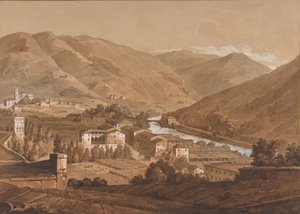 Town in an Alpine Valley by Victor Jean Nicolle