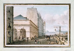 View of the New Poultry Market, Situated on the Quai des Augustins Near the Pont-Neuf, Paris, c. 1810