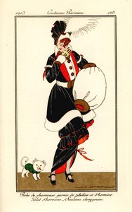 Woman in Dress Trimmed with Zibeline and Ermine by Victor Lhuer