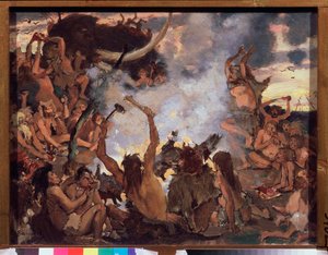 The Stone Age, A Feast by Victor Mikhailovich Vasnetsov
