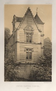 Picturesque Architecture or Monuments of the 15th and 16th Centuries: Castles of France of the 15th and 16th Centuries: Pl. 55, Old Castle of Érival (Aisne) by Victor Petit