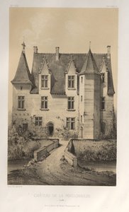 Picturesque Architecture or Monuments of the 15th and 16th Centuries: Castles of France of the 15th and 16th Centuries: Pl. 57, Castle of La Poissonnière (Sarthe)