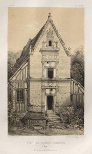 Picturesque Architecture or Monuments of the 15th and 16th Centuries: Castles of France of the 15th and 16th Centuries: Pl. 81, Fief of Bordes-Compigny (Yonne) by Victor Petit