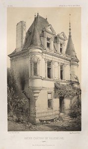 Picturesque Architecture or Monuments of the 15th and 16th Centuries: Castles of France of the 15th and 16th Centuries: Pl. 9, Ancient Castle of Villeneuve (Yonne)