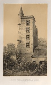 Picturesque Architecture or Monuments of the 15th and 16th Centuries: Castles of France of the 15th and 16th Centuries: Pl. 44, Tower of the Priory of St. Nicolas-Au-Bois (Aisne)