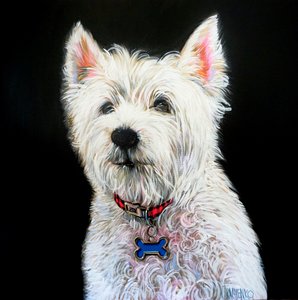 Charming Westie Portrait by Victor Tkachenko