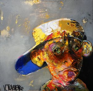 Colorful Monkey Wearing Cap