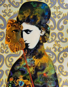 Mysterious Woman with Mask by Victor Tkachenko