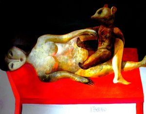 Surreal Woman Bear by Victor Tkachenko