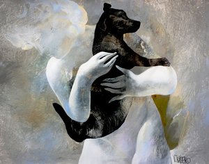 Tender Pet Embrace by Victor Tkachenko