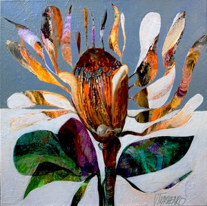 Vibrant Abstract Bloom by Victor Tkachenko
