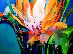 Vibrant Abstract Bloom