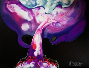 Vibrant Purple Flow by Victor Tkachenko