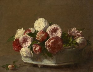 Roses in a Porcelain Planter by Victoria Dubourg