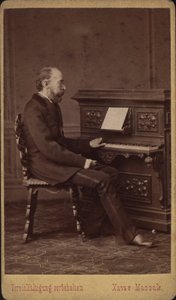 Portrait of the librettist and composer Franz Friedrich Richard Genée by Vienna . Photo studio Xaver Massak