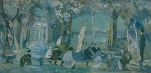 Stage design for the play The Seagull by A. Chekhov by Viktor Andreyevich Simov