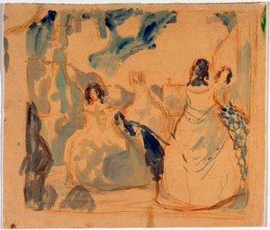 Young Women on a Terrace