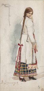 Costume Design for the Opera Rusalka by A. Dargomyzhsky by Viktor Mikhaylovich Vasnetsov