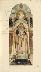 Eudoxia of Moscow Study for frescos in the St Vladimirs Cathedral of Kiev