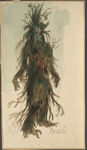 Leshy. Costume design for the opera Snow Maiden by N. Rimsky-Korsakov, 1885 by Viktor Mikhaylovich Vasnetsov