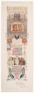 Menu of the Feast Meal to Celebrate the Coronation of Nicholas II and Alexandra Fyodorovna, 1896 by Viktor Mikhaylovich Vasnetsov