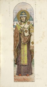Saint Nikita, Bishop of Novgorod Study for frescos in the St Vladimirs Cathedral of Kiev