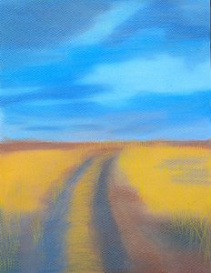 Path Through Golden Fields by Viktoriia Saunina