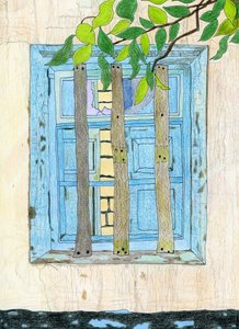 Rustic Blue Window