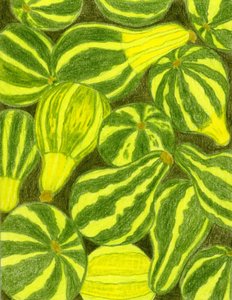 Vibrant Striped Gourds