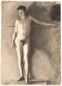 Standing Male Model by Vilhelm Hammershøi