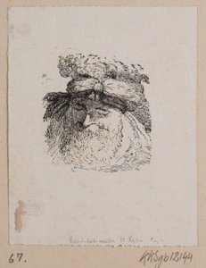 Head of a Man with a Fur Hat by Vilhelm Kyhn