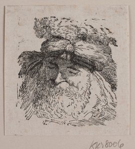 Head of a Man with Fur Hat by Vilhelm Kyhn