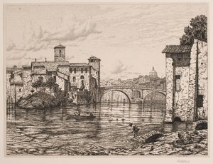 View of Ponte Rotto in Rome