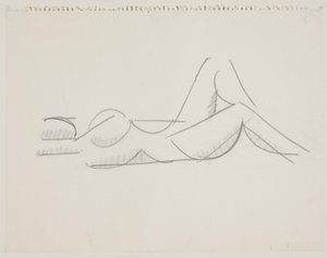 Reclining Female Model, Legs to the Right by Vilhelm Lundstrøm