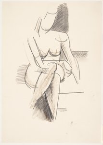 Seated Female Model, Seen from the Front by Vilhelm Lundstrøm