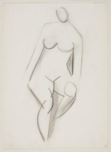 Seated Nude Woman Seen from the Front by Vilhelm Lundstrøm