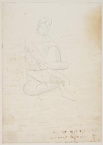 Seated Nude Woman, Seen from the Front, with Arms Around Raised Knee by Vilhelm Lundstrøm