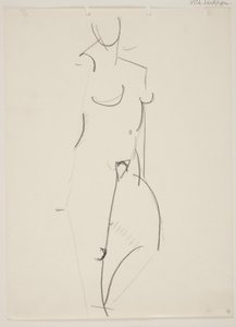 Standing Naked Woman, Facing Right