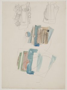 Study Sheet with Cubist Composition