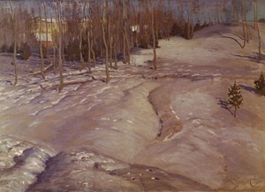 Winter Landscape. March Evening, c. 1900 by Vilhelms Purvitis