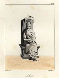 Statue of Lothair I, Carolingian emperor, King of Italy and Middle Francia by Villain Villain