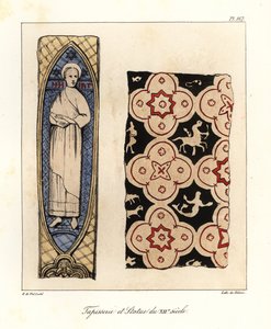 Tapestry and statue of the 12th century by Villain Villain