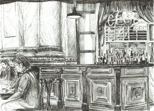 Cafe at the Royal Exchange, Manchester, 2011 by Vincent Alexander Booth