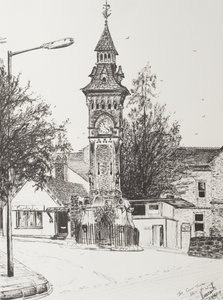 Clock Tower, Hay on Wye by Vincent Alexander Booth